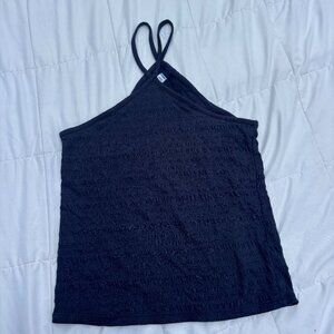 Navy blue unique tank top